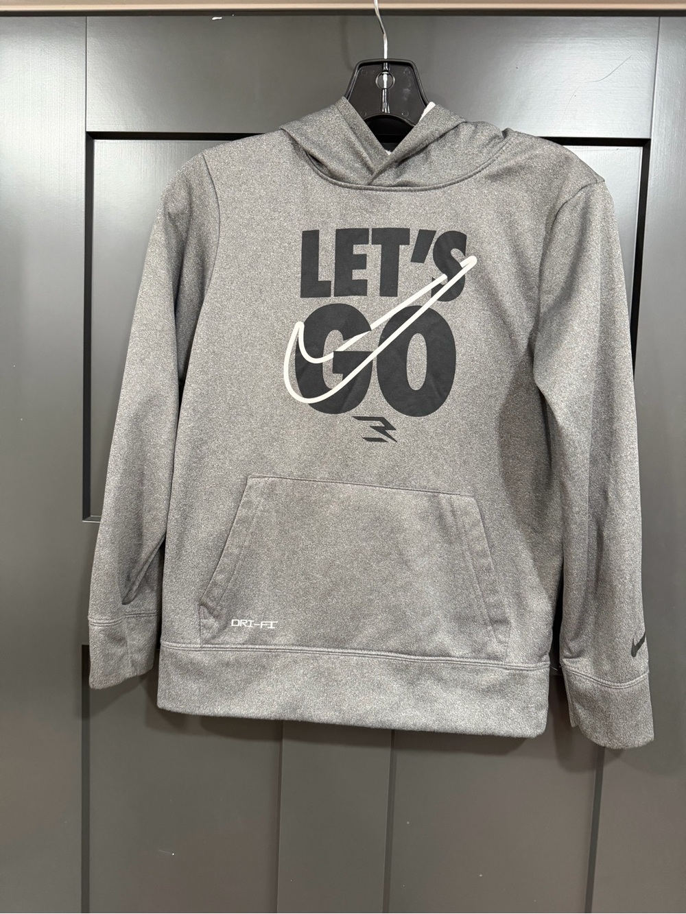 Nike Yourh Gray Dri-FIT 'Let's Go' Hoodie
